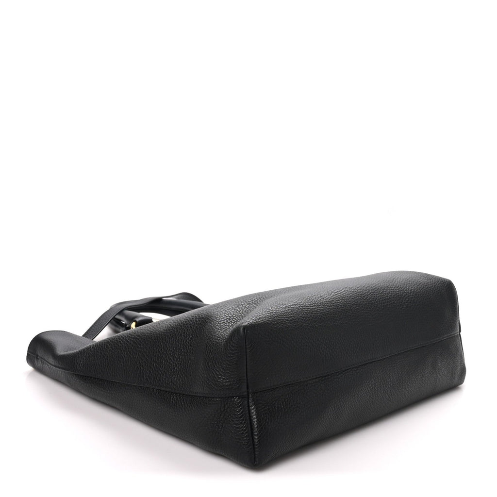 Prada Vitello Daino Shopping Tote Black