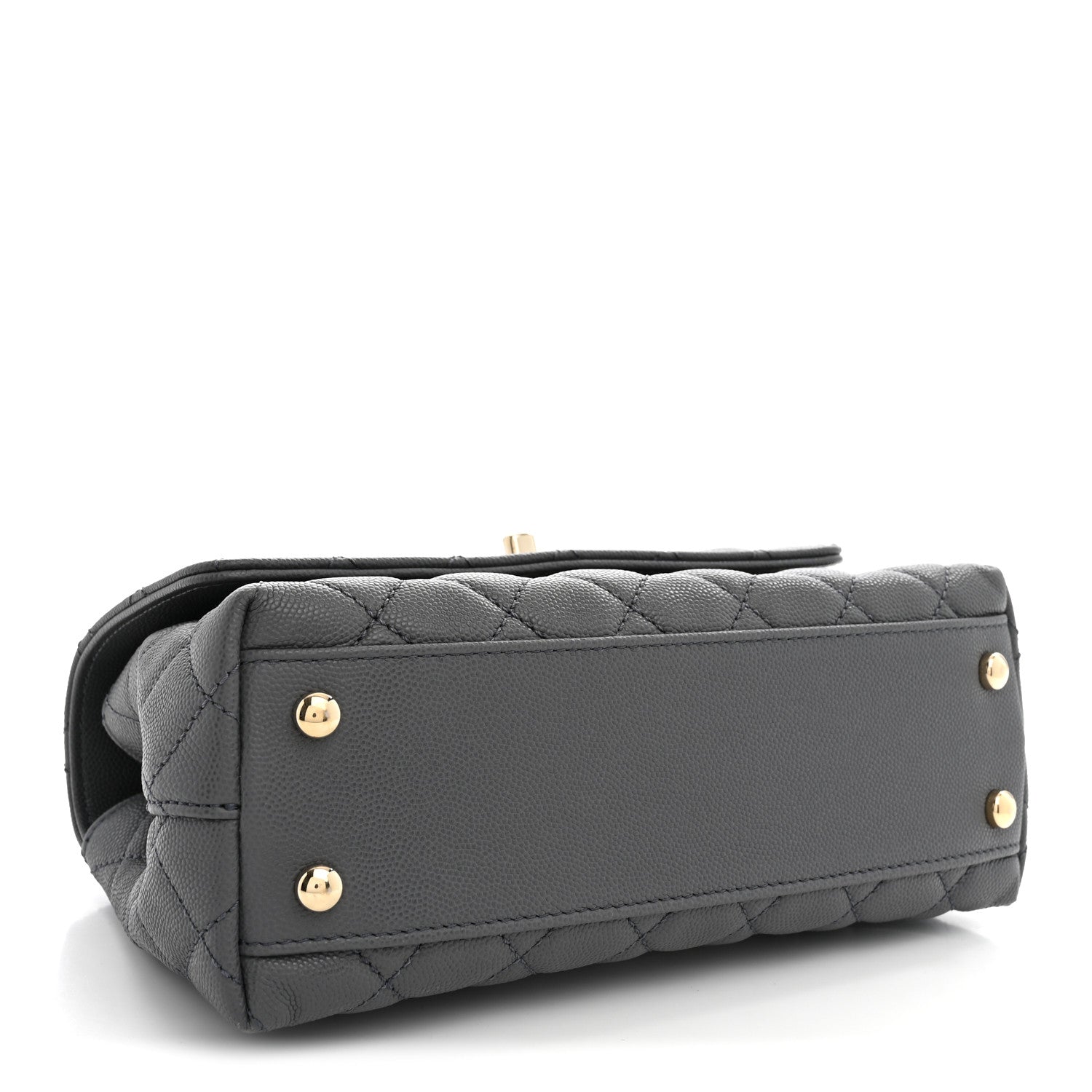 Chanel Caviar Quilted Mini Coco Handle Flap Grey