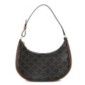 Celine Triomphe Canvas Calfskin Ava Shoulder Bag Tan