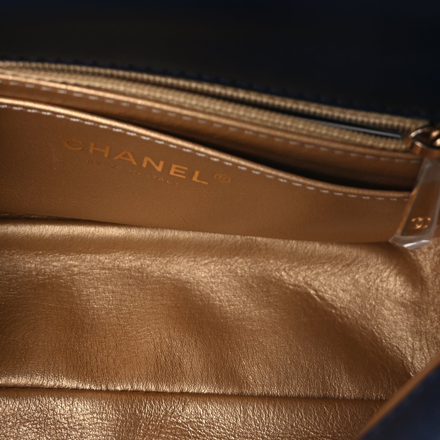 Chanel Lambskin Quilted Mini Rectangular Pearl Crush Flap Navy