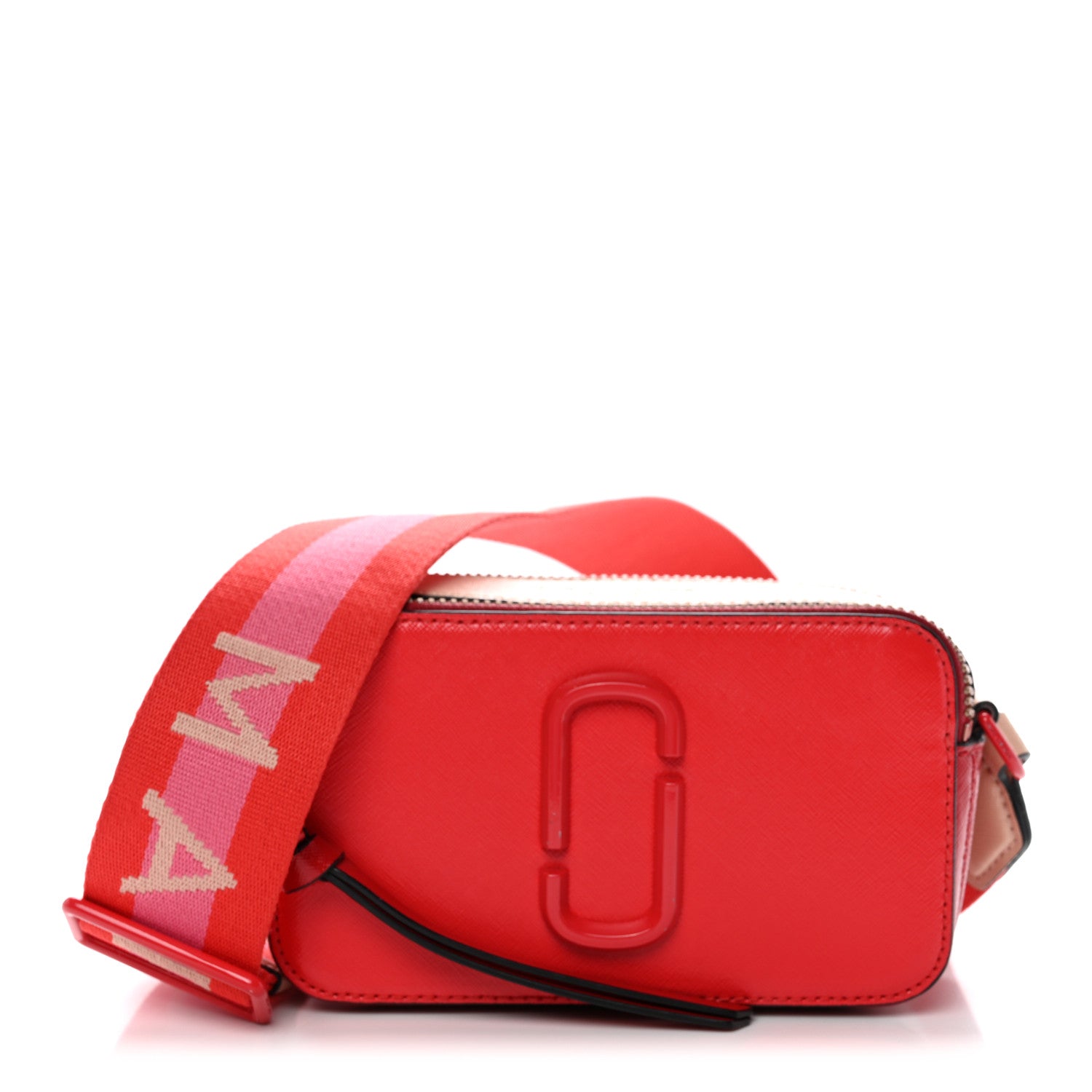 Saffiano Small Snapshot Camera Bag Red Beige