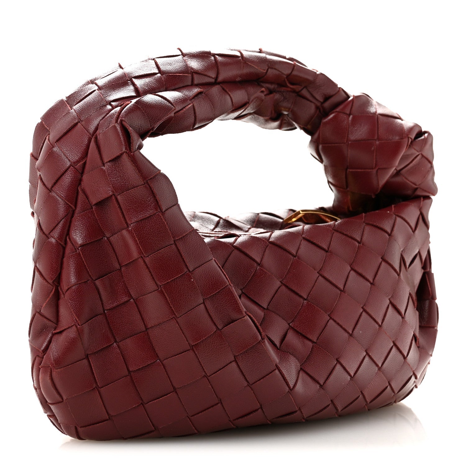Bottega Veneta Nappa Intrecciato Mini Jodie Burgundy