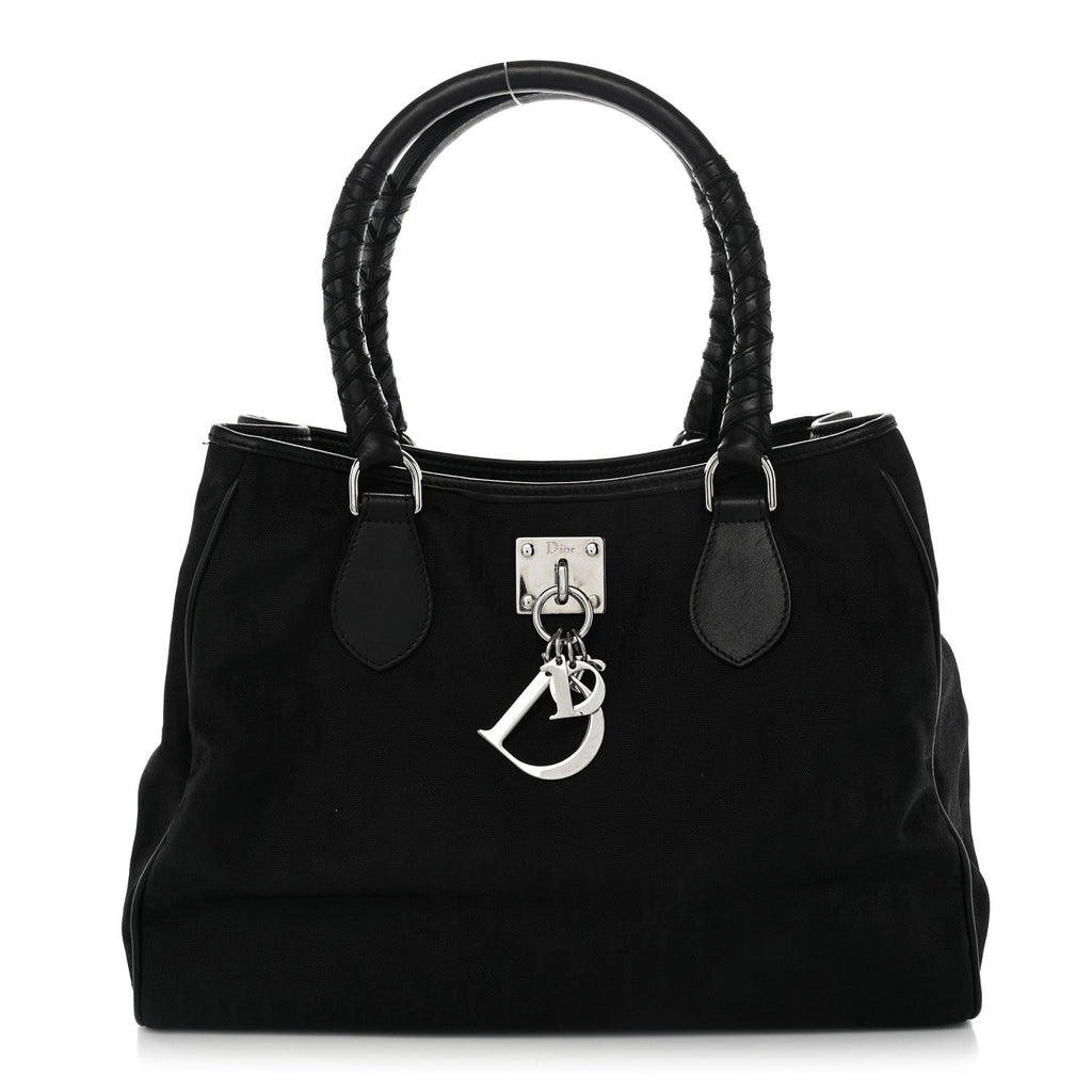 Dior Nylon Monogram Small Lovely Tote Black