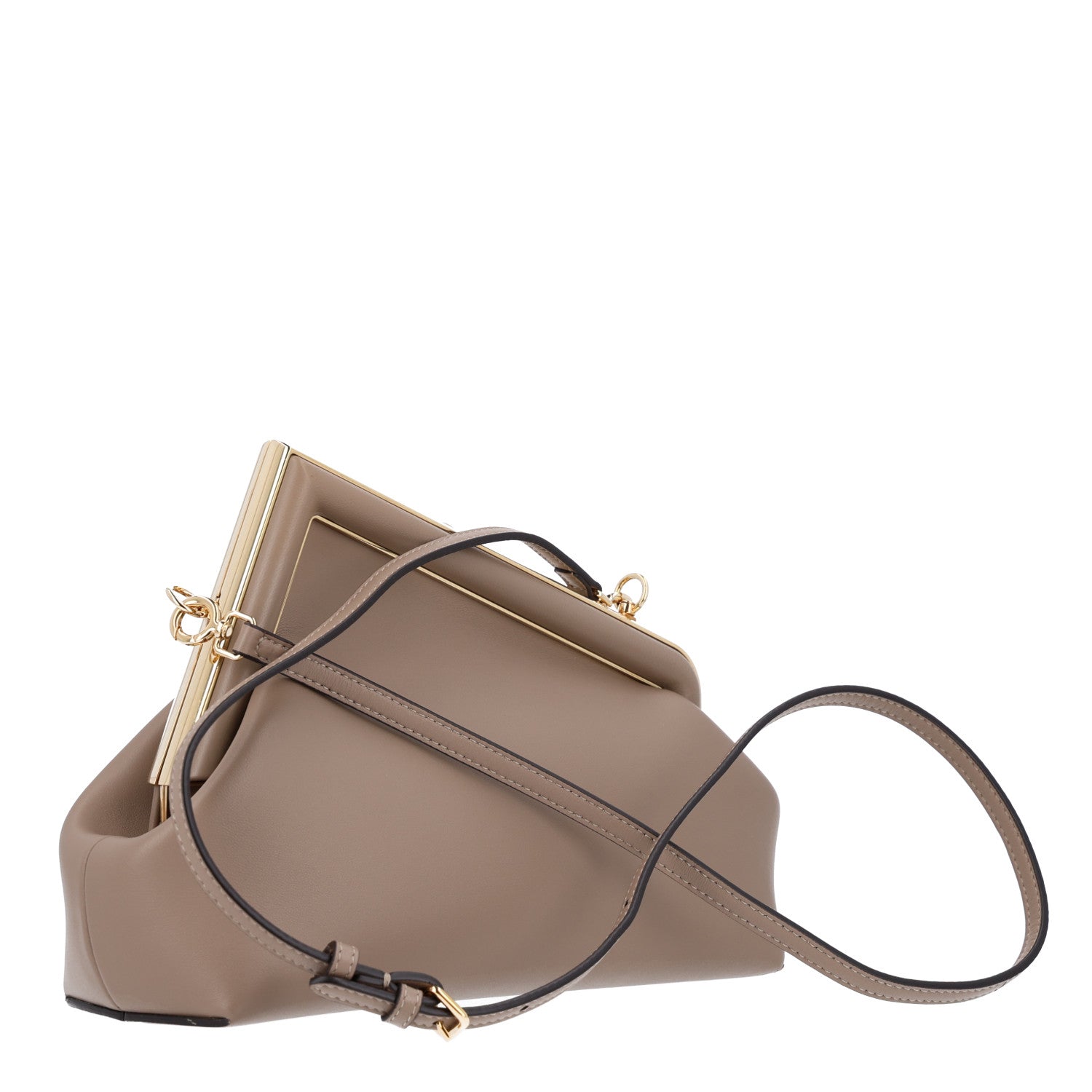 Fendi Shiny Nappa Small Fendi First Dove Gray