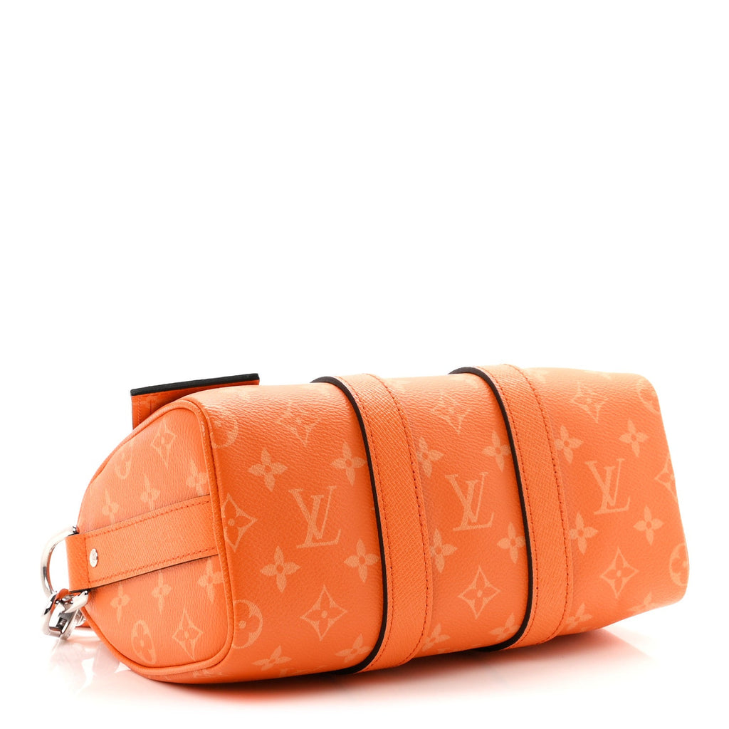 Louis Vuitton Taigarama Keepall Bandouliere 25 Tangerine