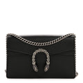 Gucci Calfskin Super Mini Dionysus Shoulder Bag Black