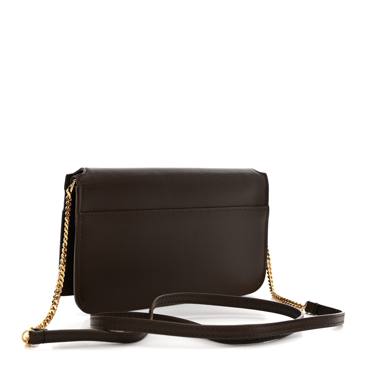 Saint Laurent Monogram Phone Holder Crossbody Hunting Green side view