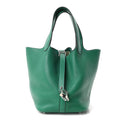 Hermès Taurillon Clemence Picotin Lock 18 PM Vert Jade