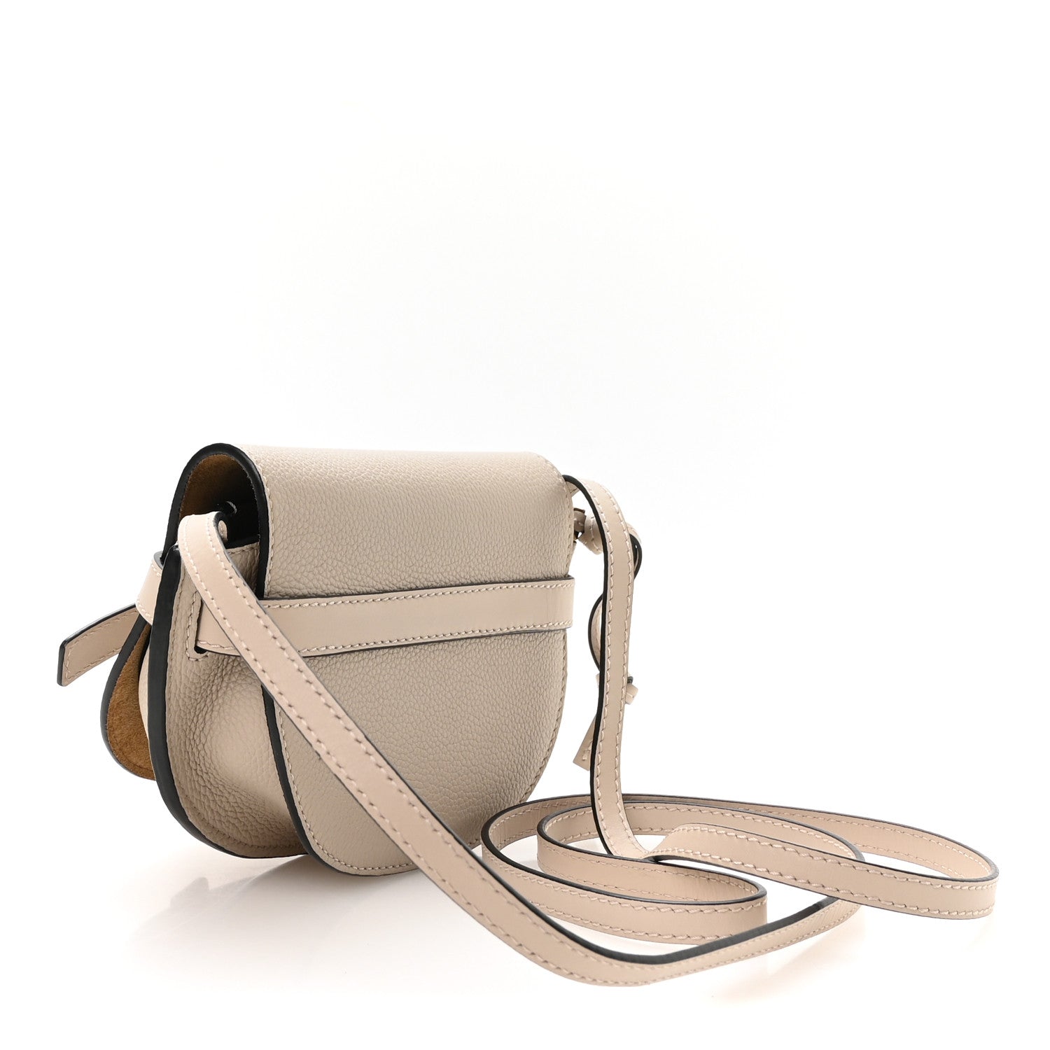 Loewe Grained Calfskin Mini Gate Crossbody Bag Light Oat