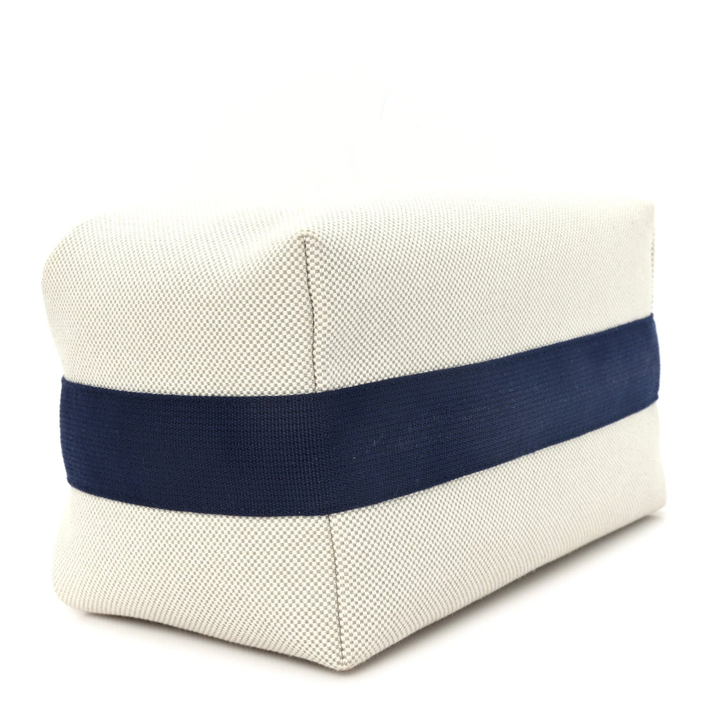 Hermès Canvas Large Bride-A-Brac Cabriole Case gris perle