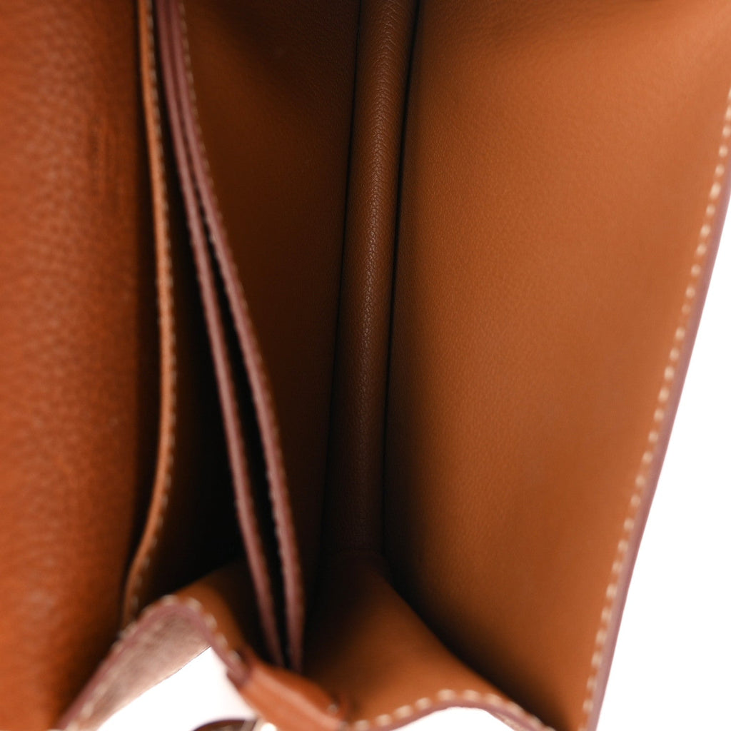 Hermès Barenia Faubourg Mini Sac Roulis Fauve