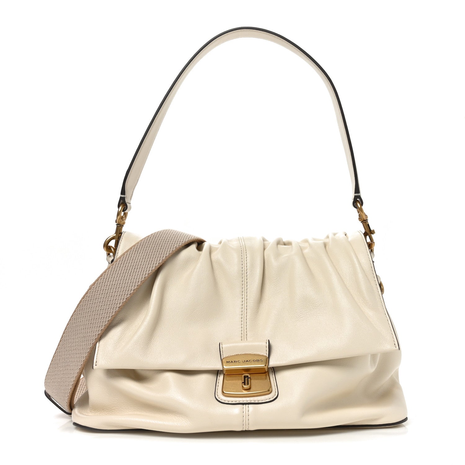 Calfskin The Cristina Messenger Ivory