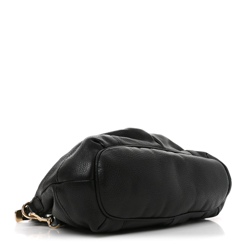 Gucci Calfskin Medium Sukey Top Handle Bag Black