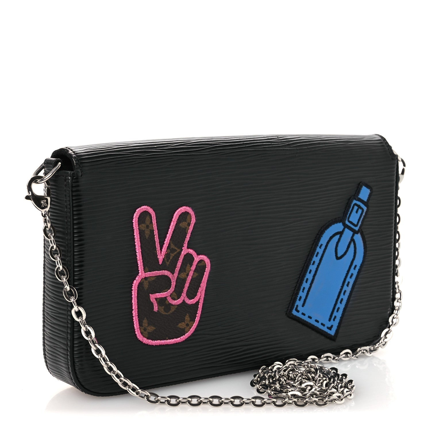 Louis Vuitton Epi LV Stories Pochette Felicie Black