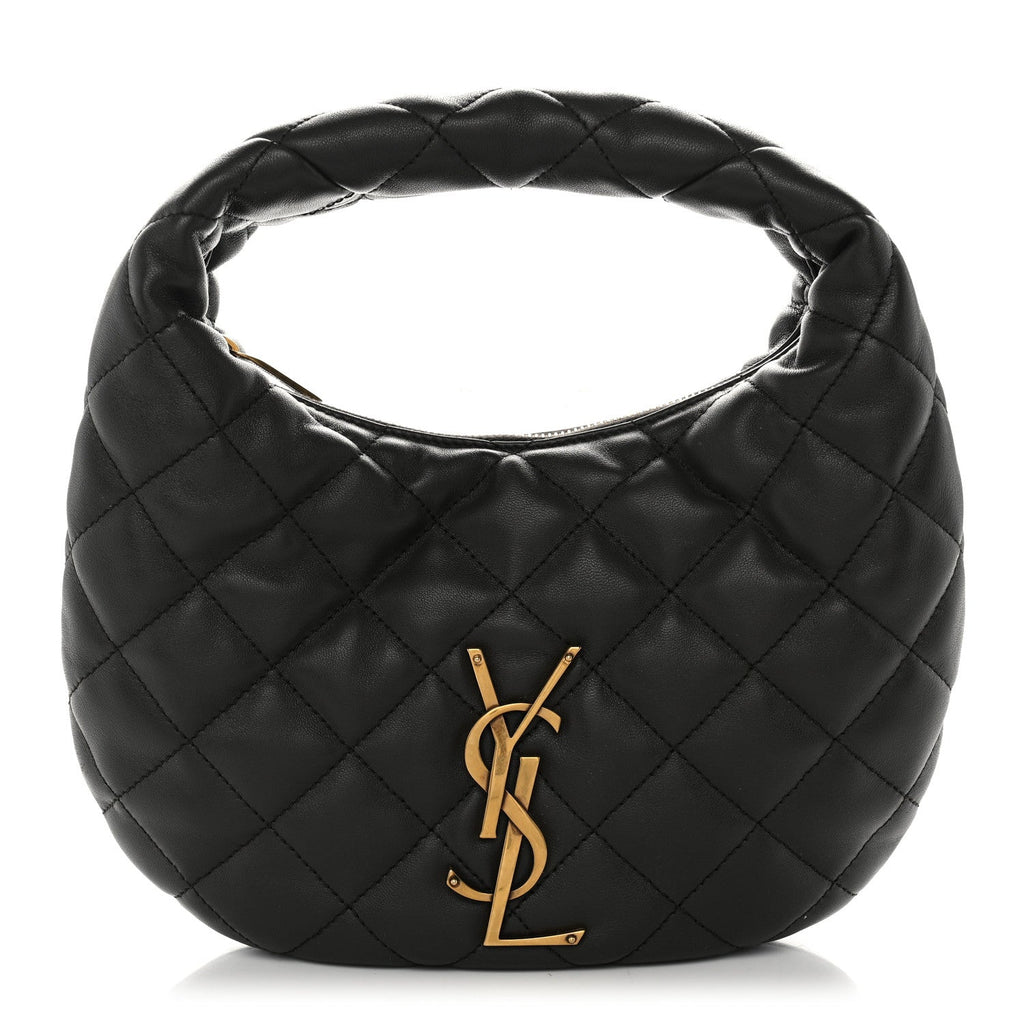 Saint Laurent Lambskin Quilted Icarino Bag Urban Grey