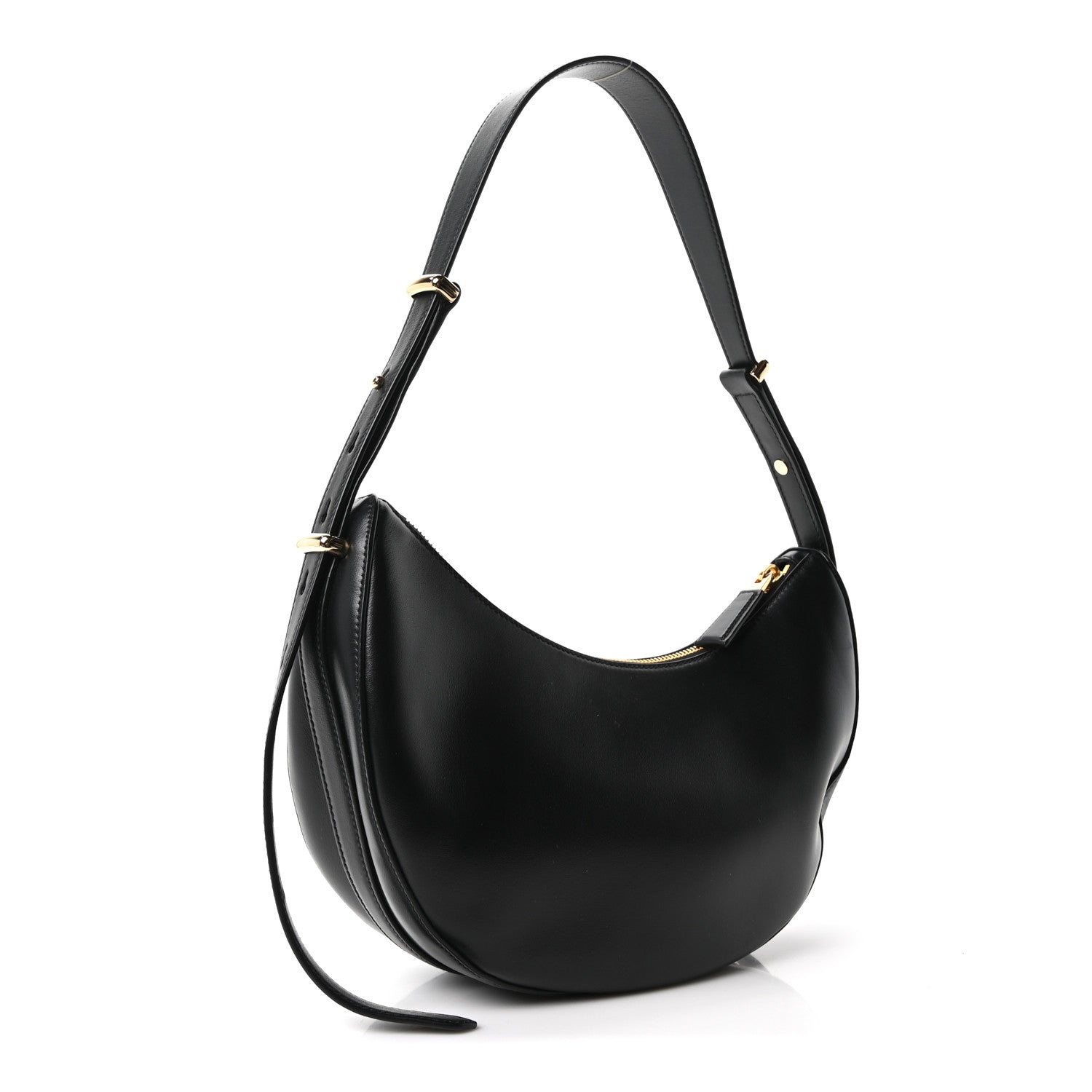 Prada Soft Calfskin Arque Shoulder Bag Black