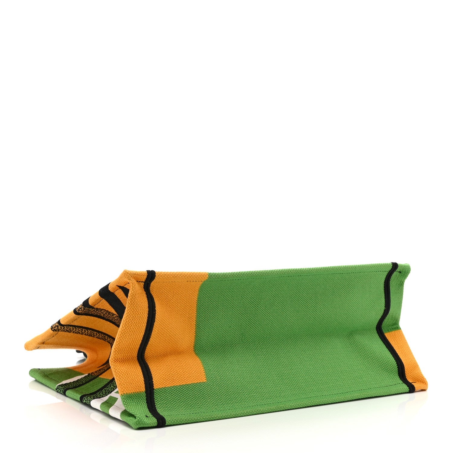Dior Canvas Embroidered Medium Jungle Pop Book Tote Green Multicolor