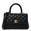 Chanel Caviar Quilted Mini Coco Handle Flap Black