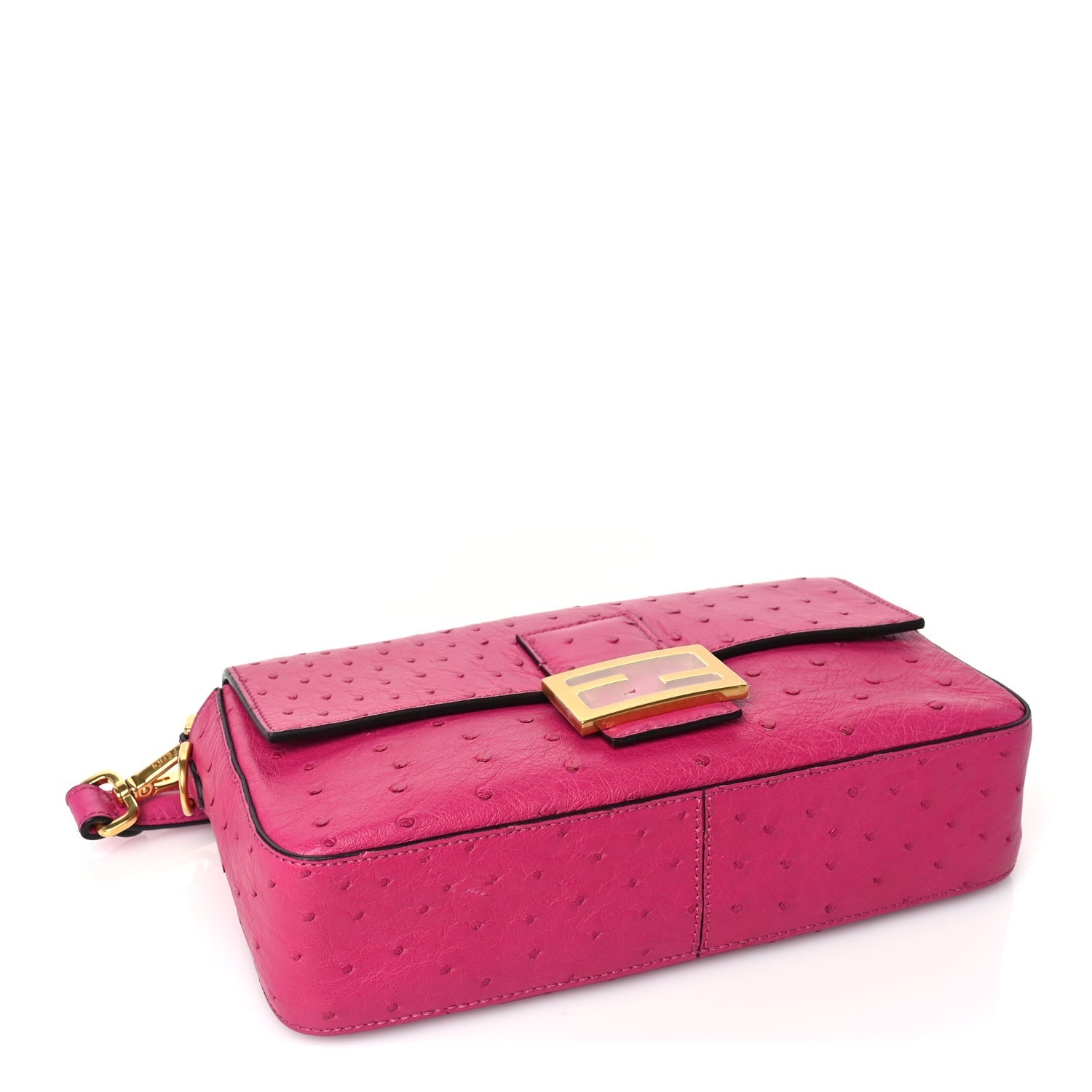 Fendi Ostrich Baguette Ciclamino Pilar