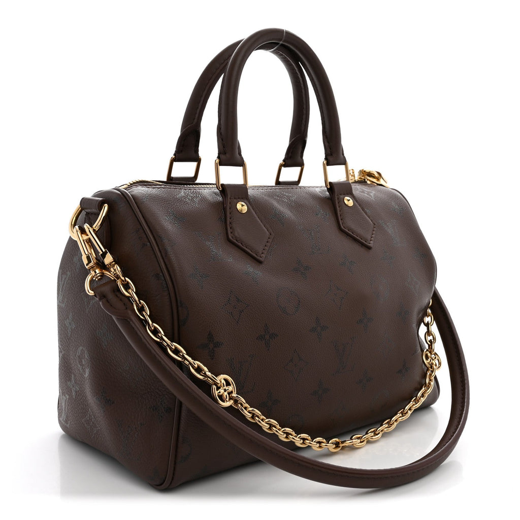 Louis Vuitton Calfskin LV Bliss Speedy Bandouliere 25 Brun