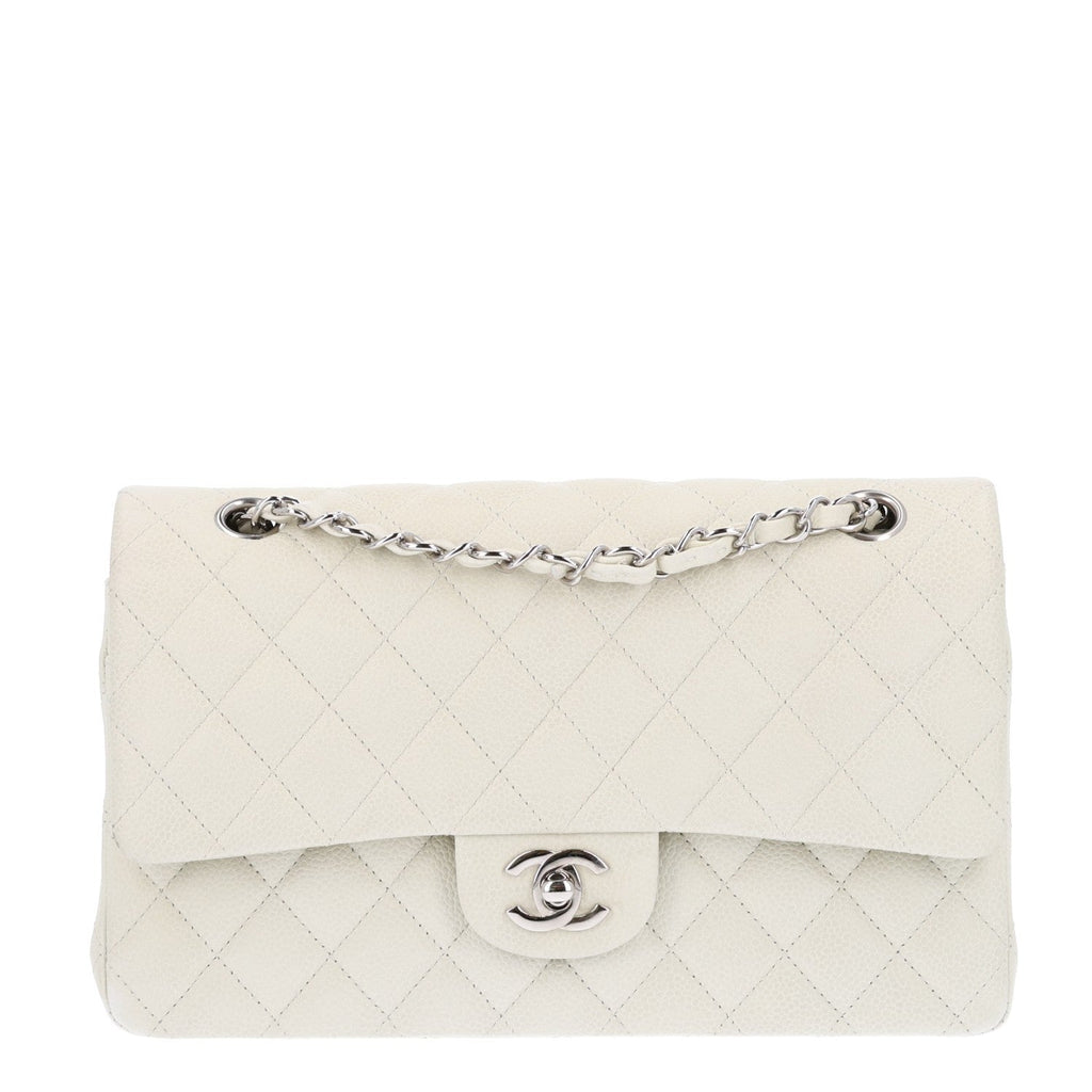 Chanel Caviar Quilted Medium Double Flap Light Green