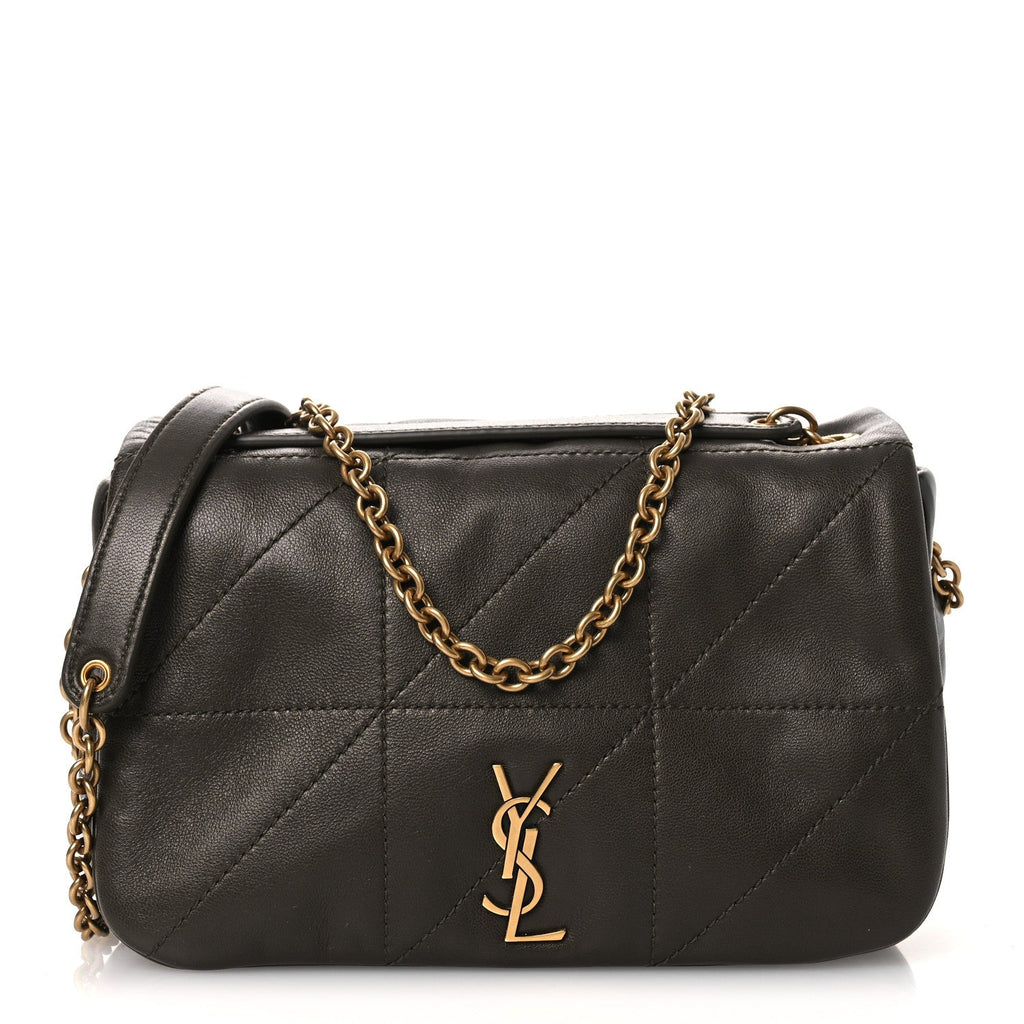 Saint Laurent Lambskin Matelasse Monogram Small Jamie 4.3 Light Musk