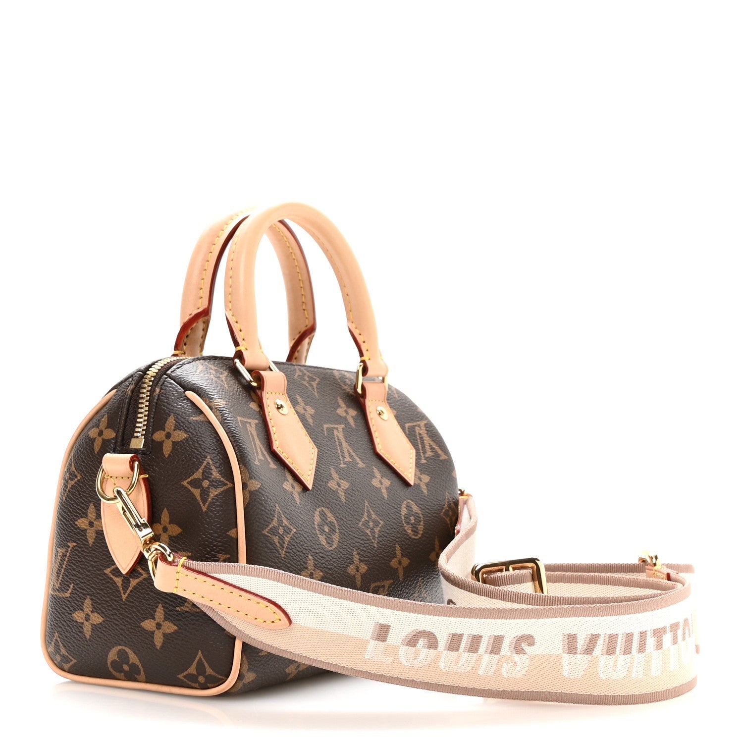 Louis Vuitton Monogram Speedy Bandouliere 20 Beige