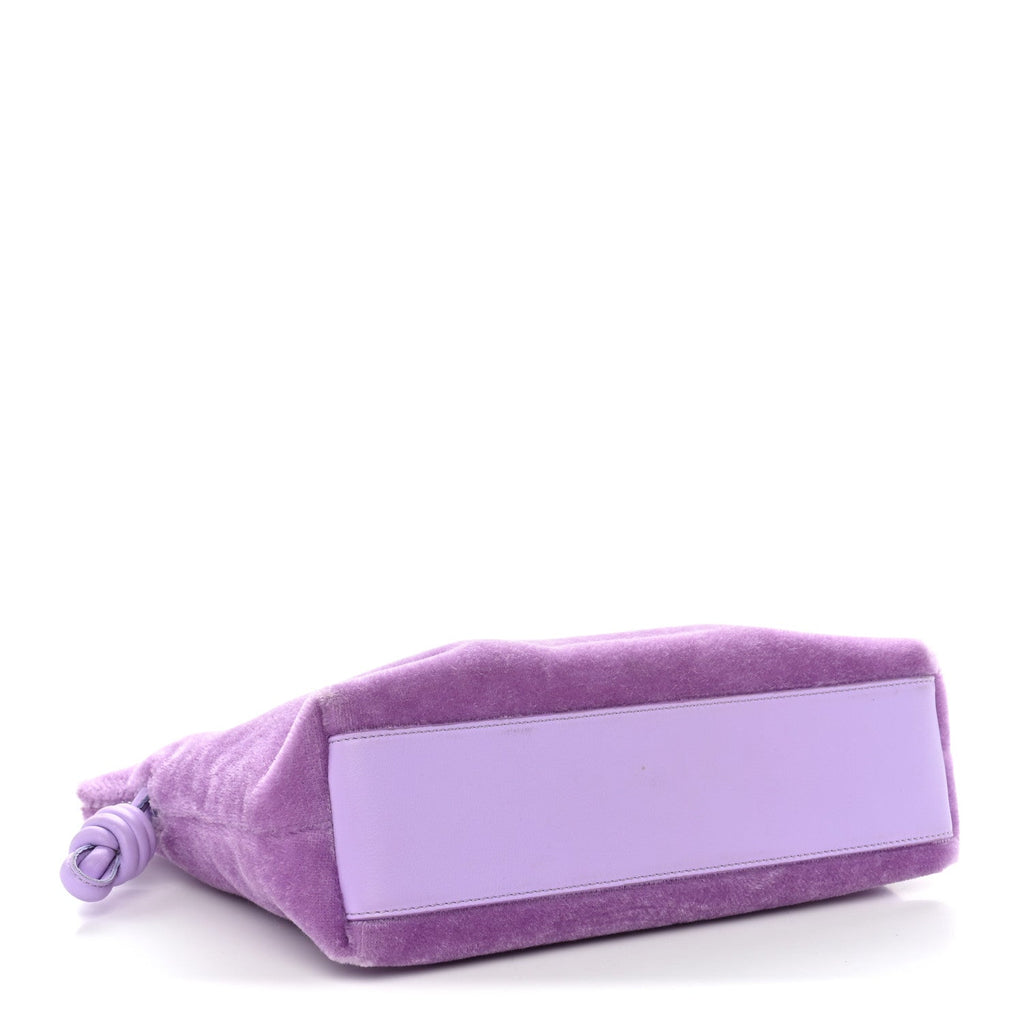 Loewe Mohair Flamenco Medium Knot Clutch Purple