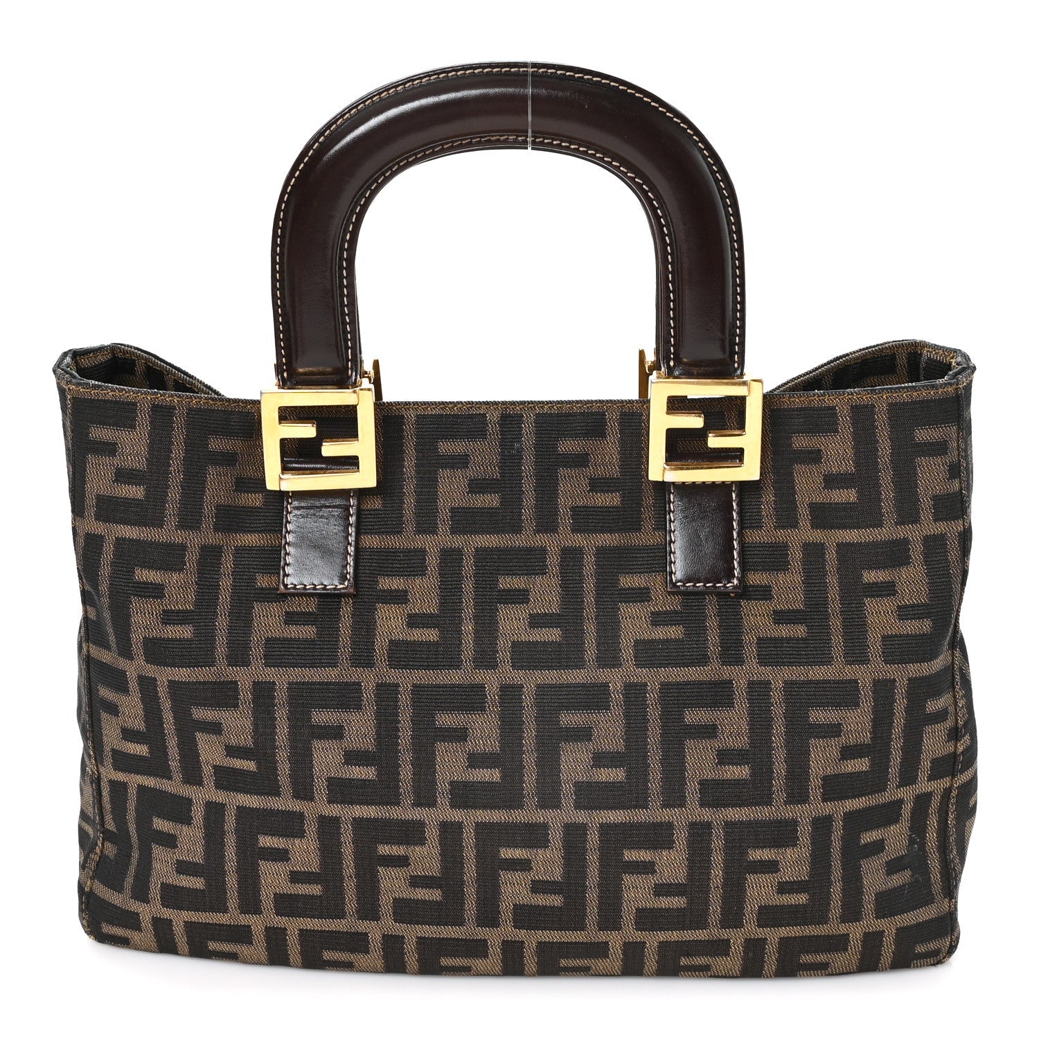 Fendi Zucca Small Holdall Tote Tobacco