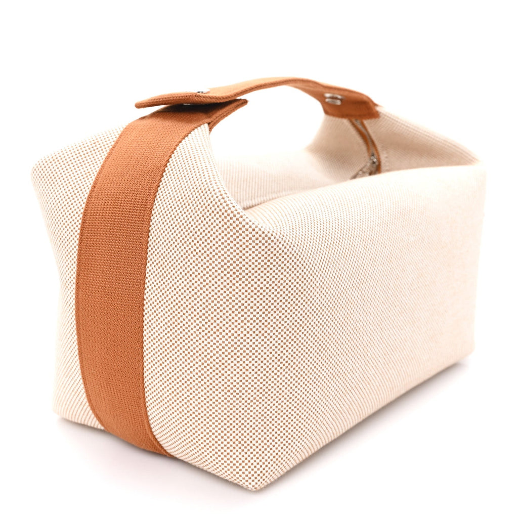 Hermès Canvas Large Bride-A-Brac Cabriole Case Biscuit