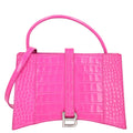 Balenciaga Grained Calfskin XS Hourglass East West Tote Lipstick Pink