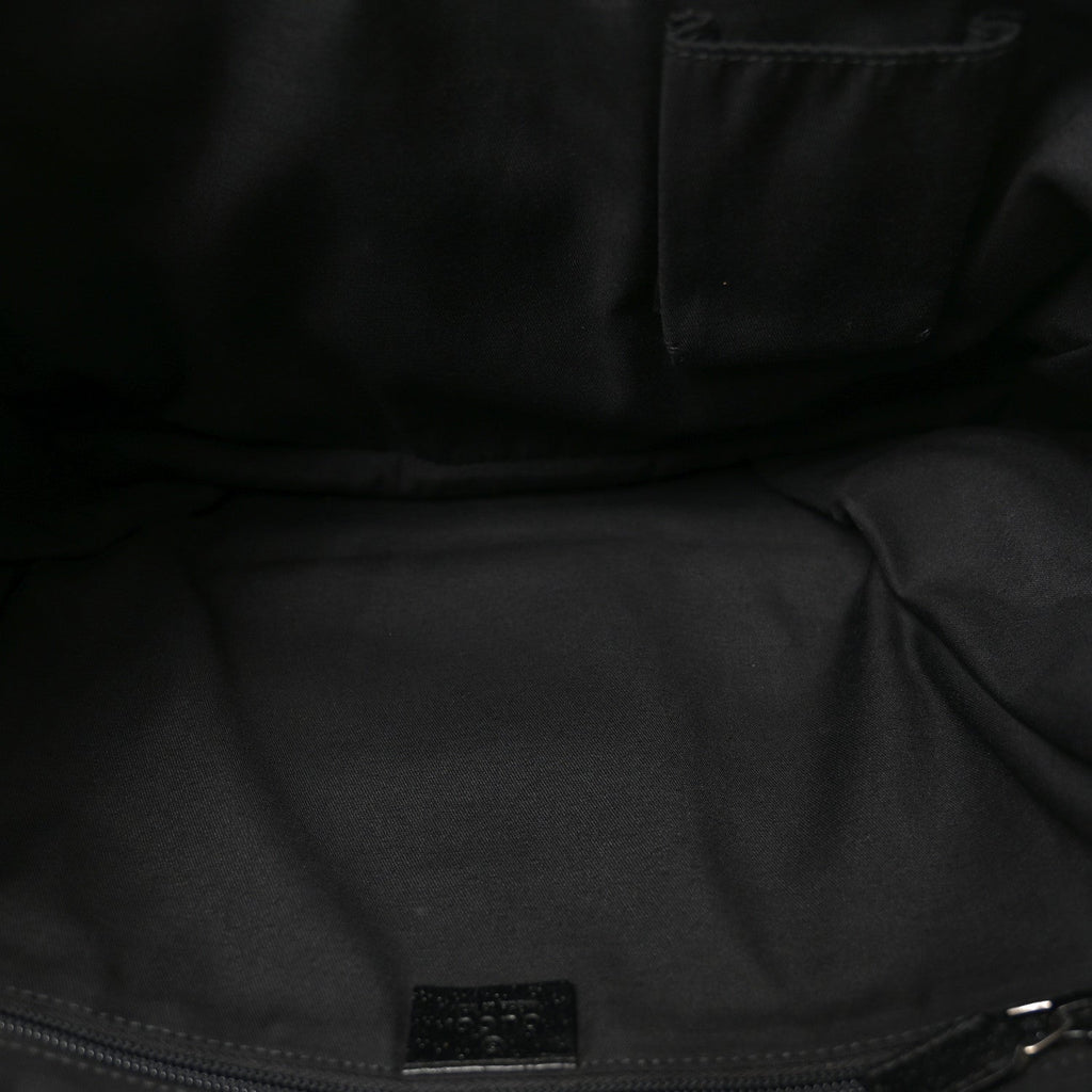 Gucci GG Monogram Medium Web Handle Double Pocket Tote Black
