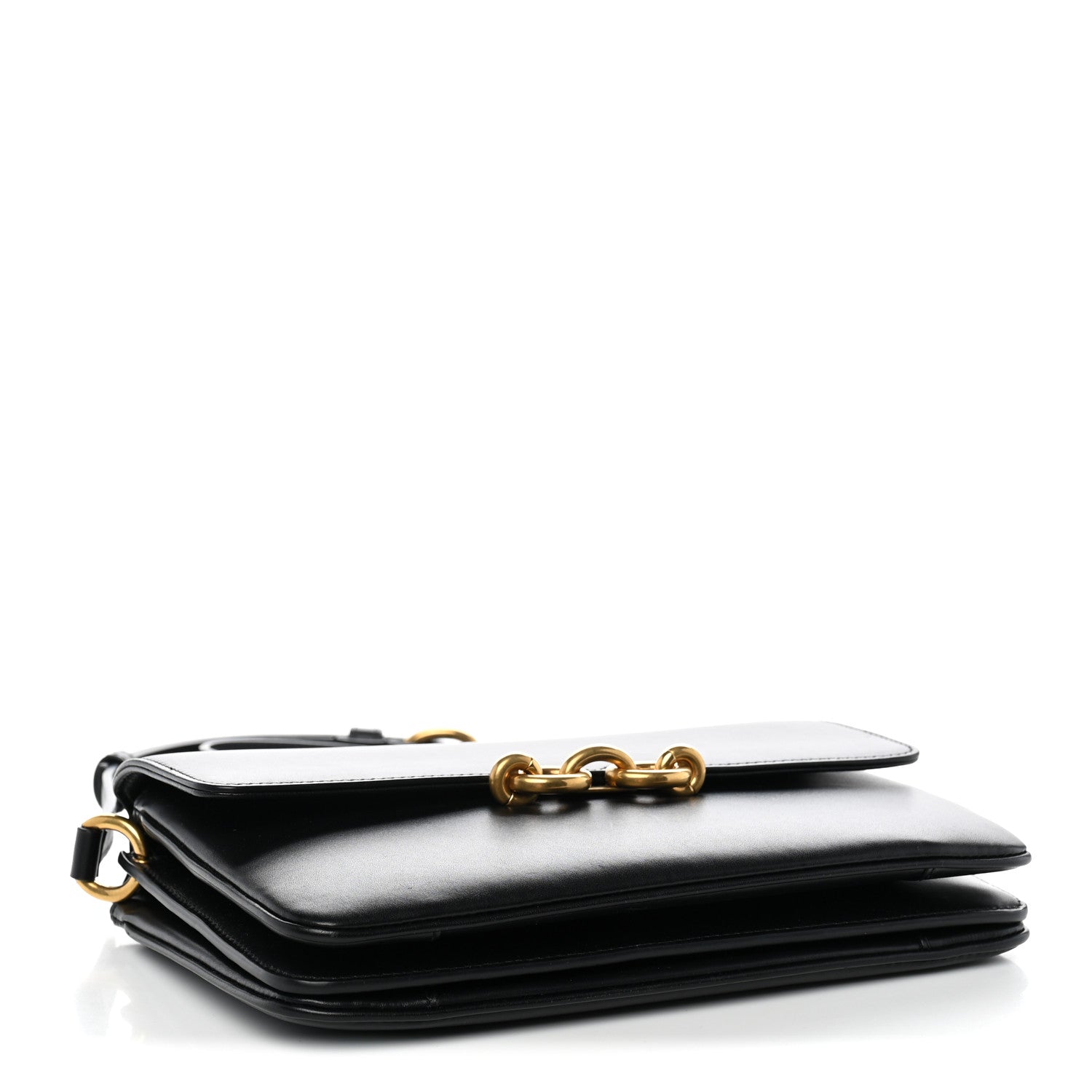 Saint Laurent Smooth Calfskin Le Maillon Satchel Black