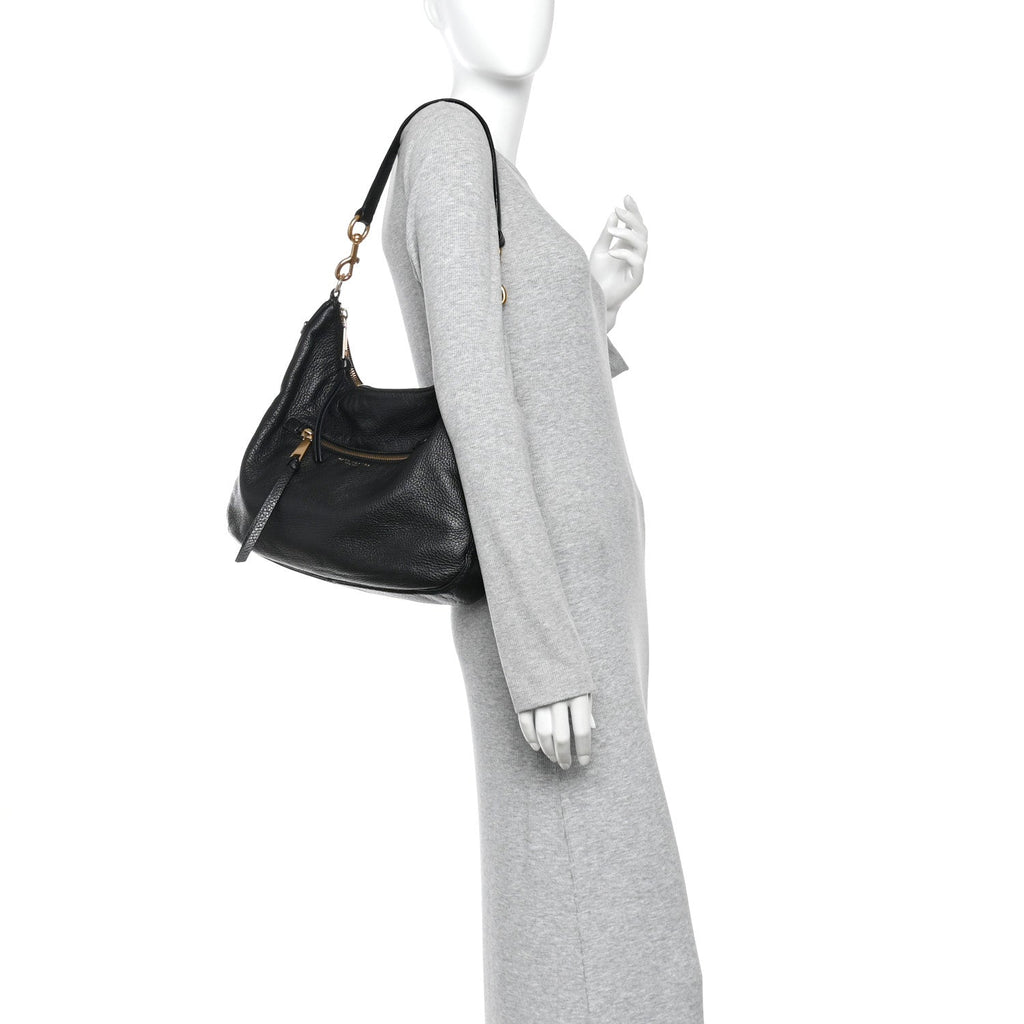 Pebbled Calfskin Hobo Black