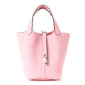 Hermès Taurillon Clemence Picotin Lock 18 PM Rose Sakura