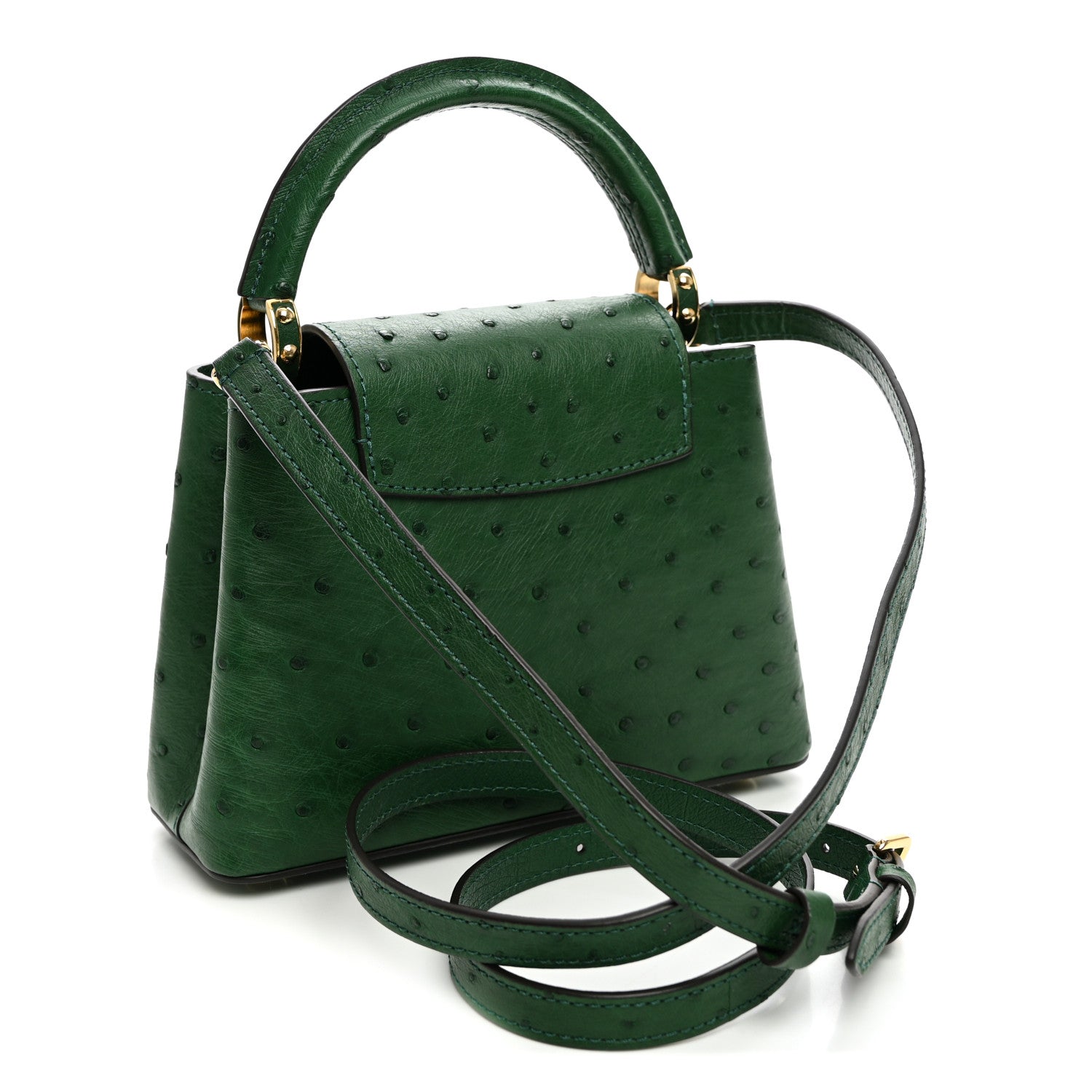 Louis Vuitton Ostrich Capucines Mini Mint
