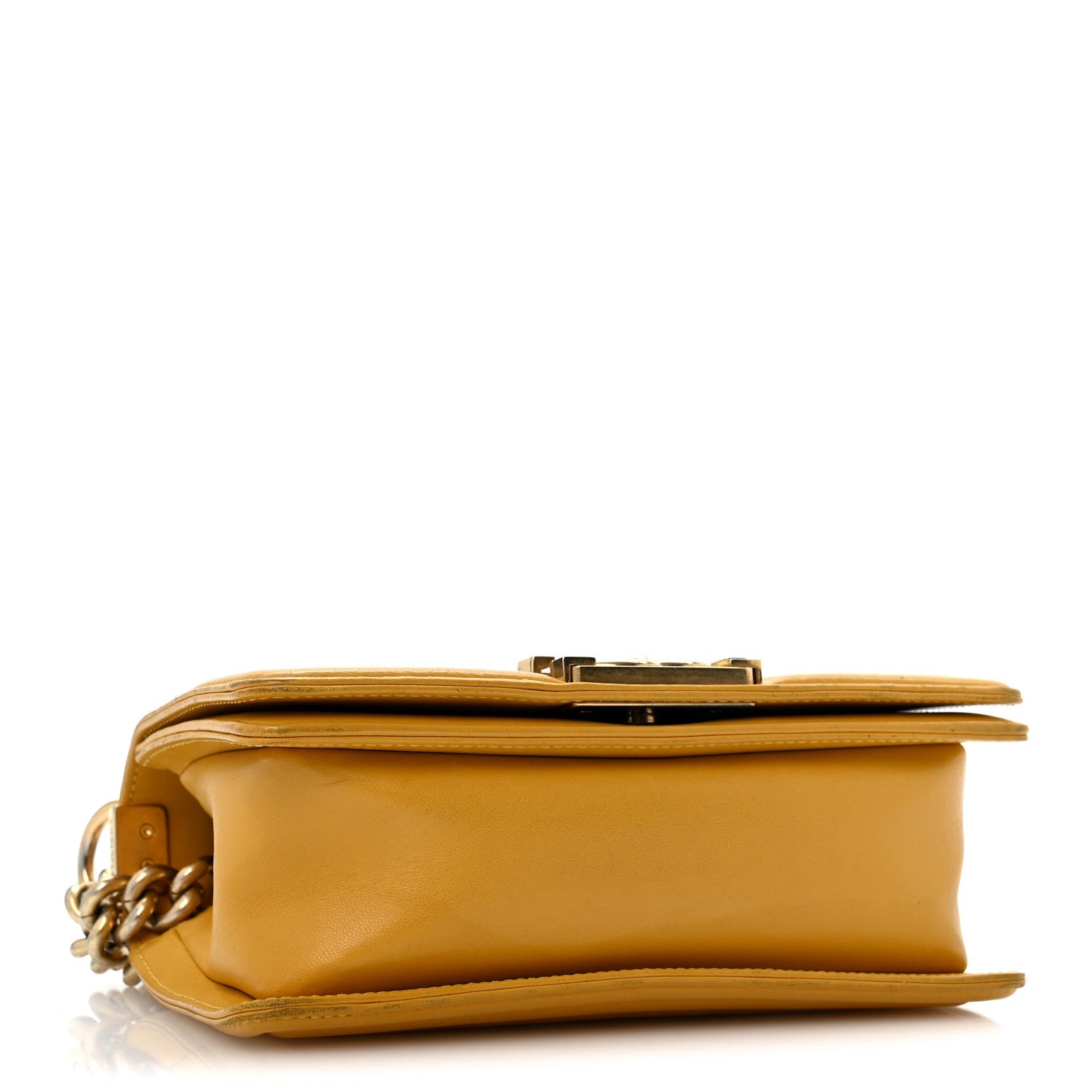 Chanel Lambskin Quilted Small Boy Flap Yellow