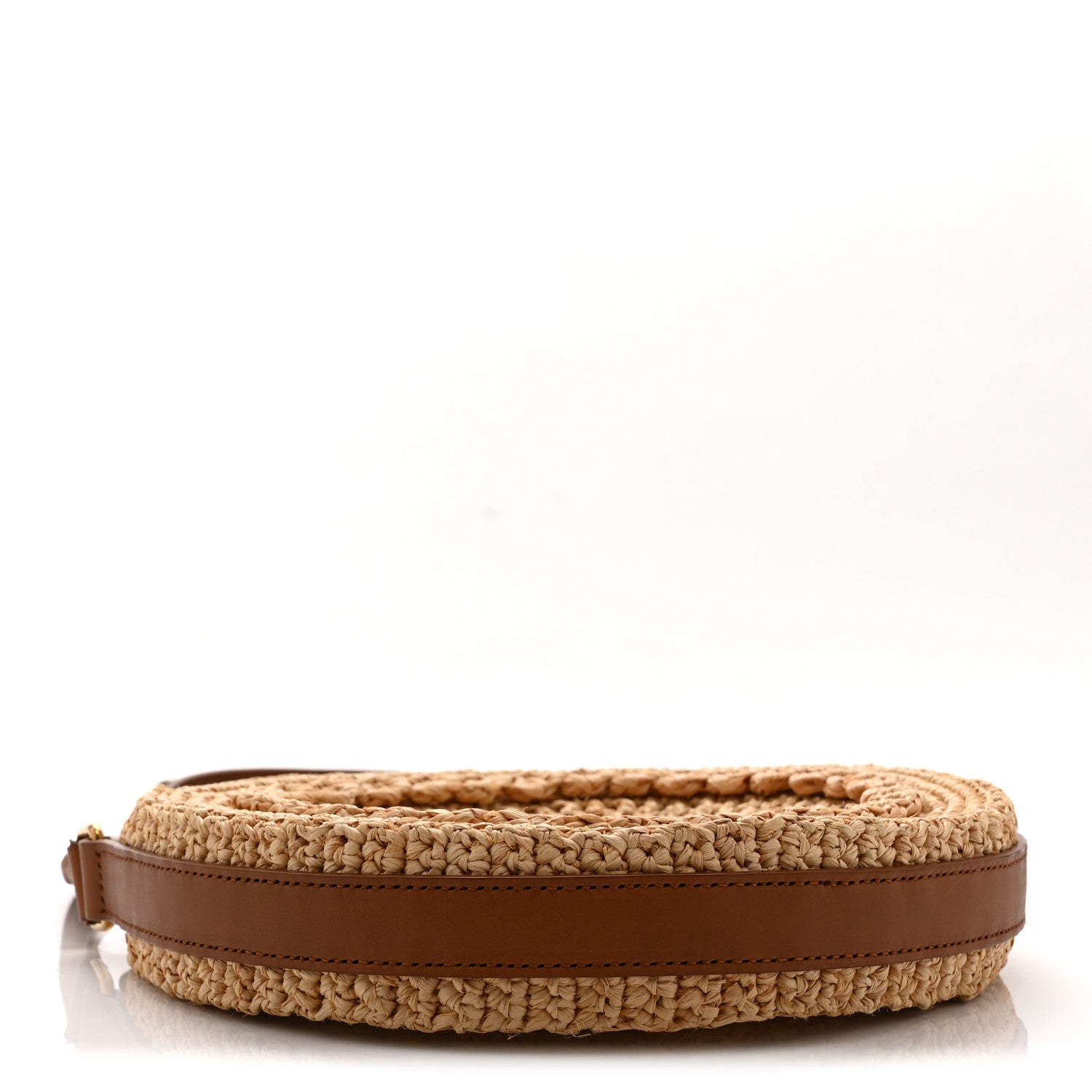 Saint Laurent Raffia Sac Round Naturel