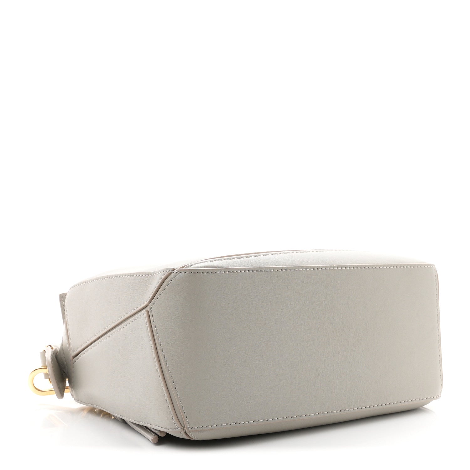 Loewe Calfskin Small Woven Puzzle Bag Shell Grey