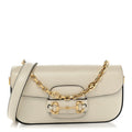 Gucci Azalea Calfskin Small Horsebit 1955 Chain Shoulder Bag Mystic White