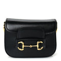 Gucci Azalea Calfskin Horsebit 1955 Super Mini Crossbody Bag Black