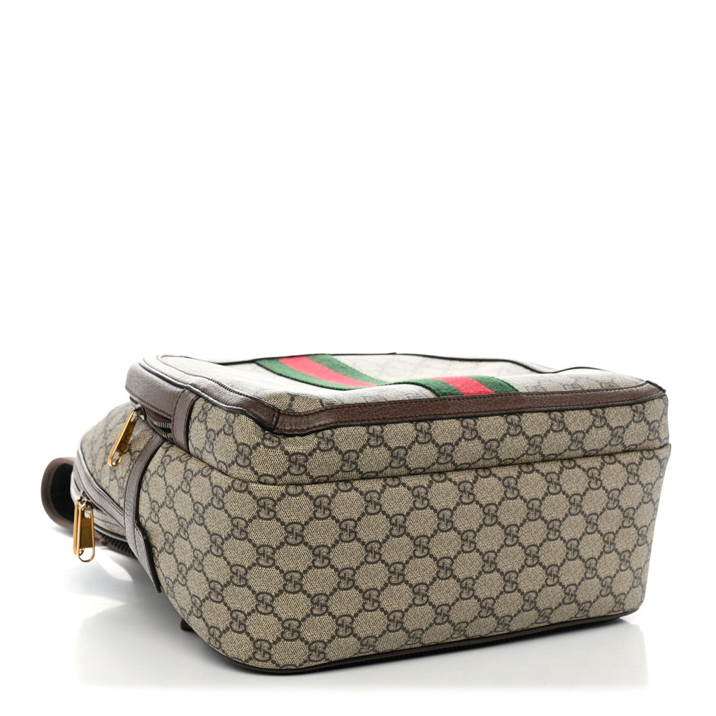 Gucci GG Supreme Monogram Medium Ophidia Day Backpack Brown