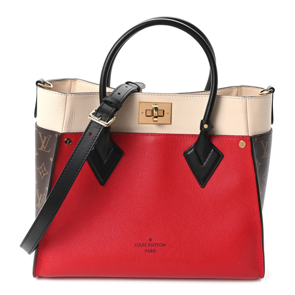 Louis Vuitton Calfskin Monogram On My Side Pirate Red