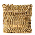 Chanel Metallic Calfskin Macrame Mini Chanel 22 Gold