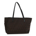 Fendi Zucchino Small Roll Tote Tobacco Moro