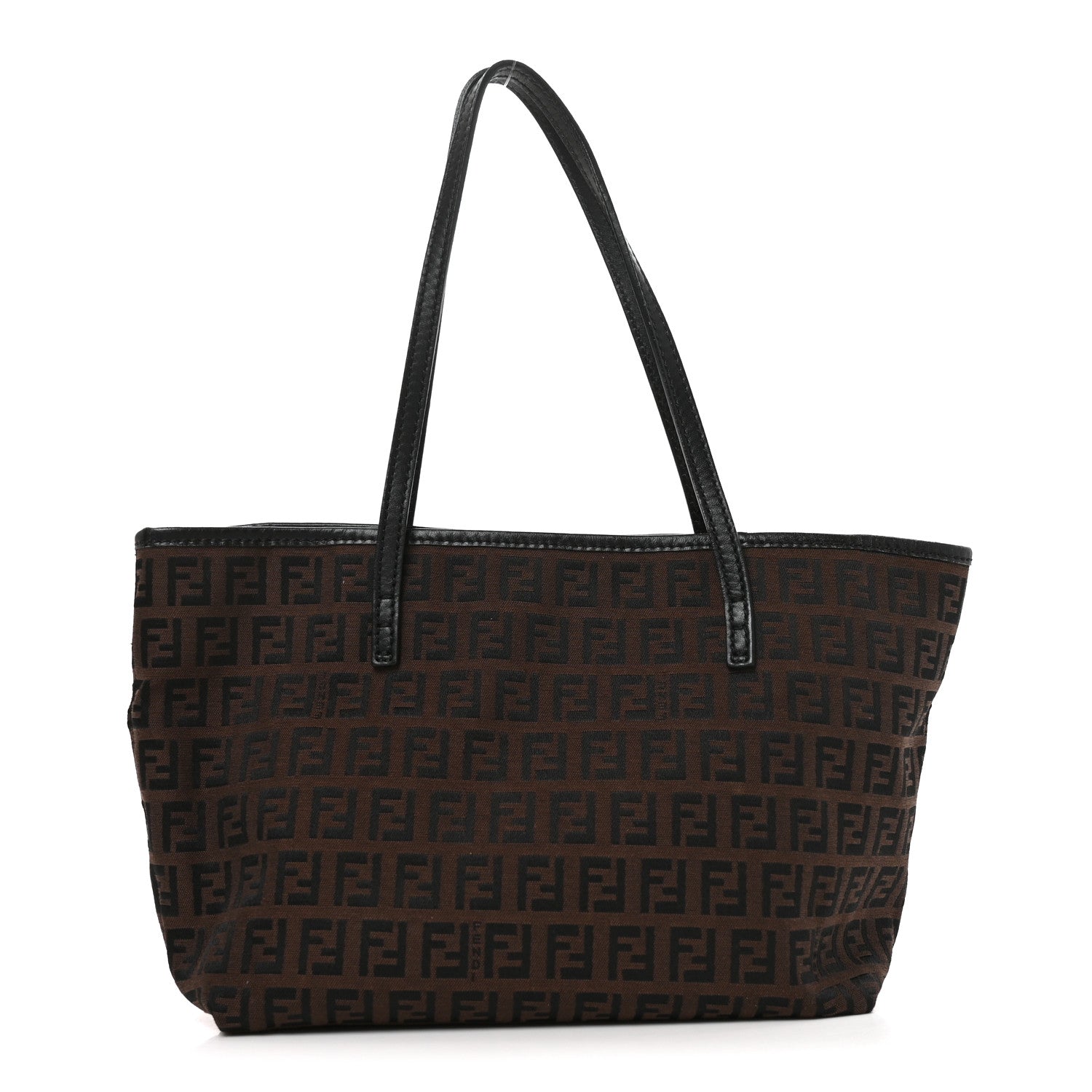 Fendi Zucchino Small Roll Tote Tobacco Moro