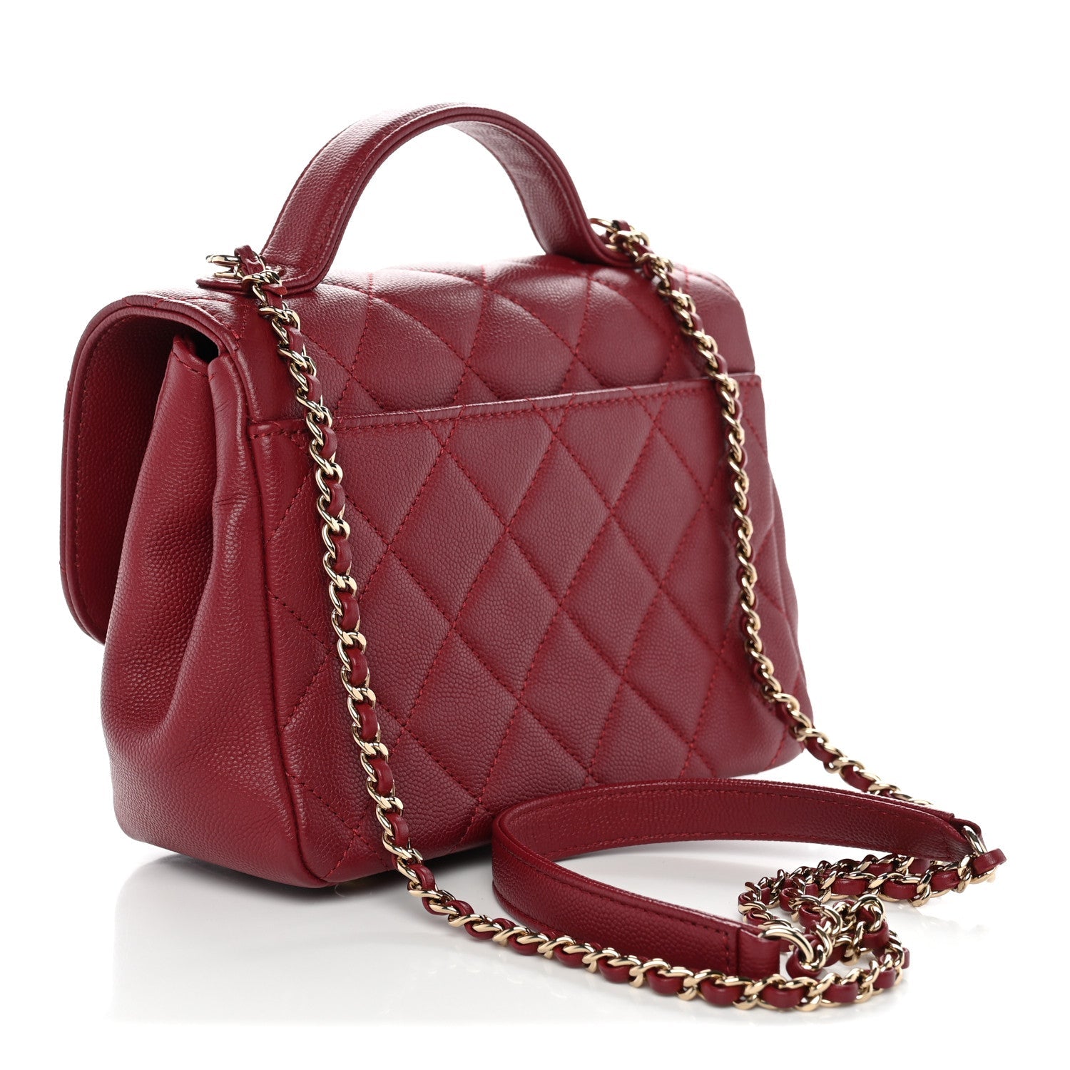 Chanel Caviar Quilted Small Business Affinity Flap Burgundy