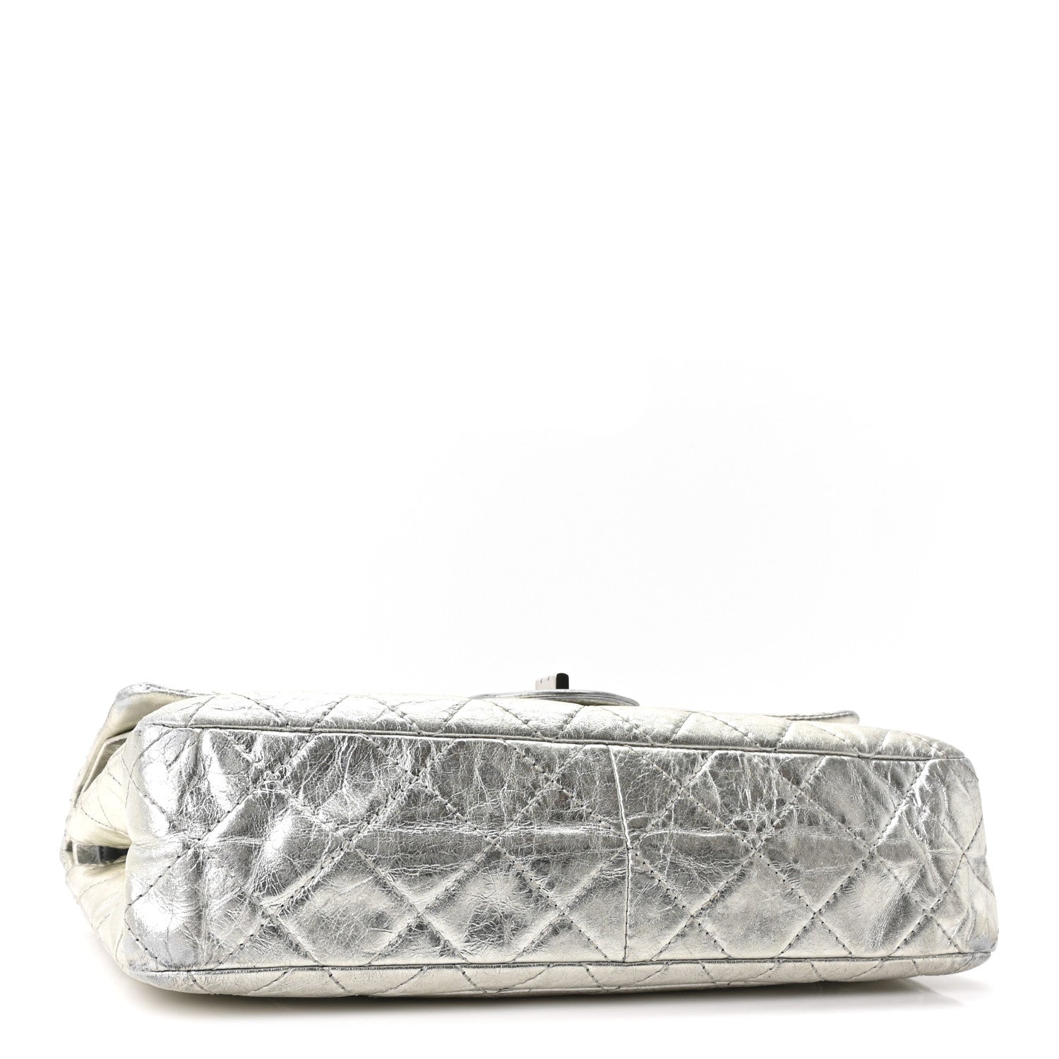 Chanel Metallic Aged Calfskin Quilted 2.55 Reissue 227 Flap Silver