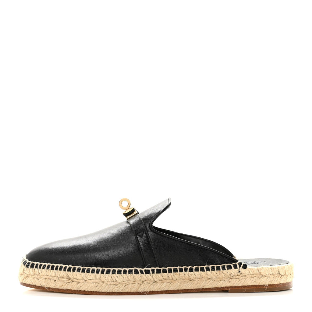 Hermès Goatskin Feria Espadrille 39 Black