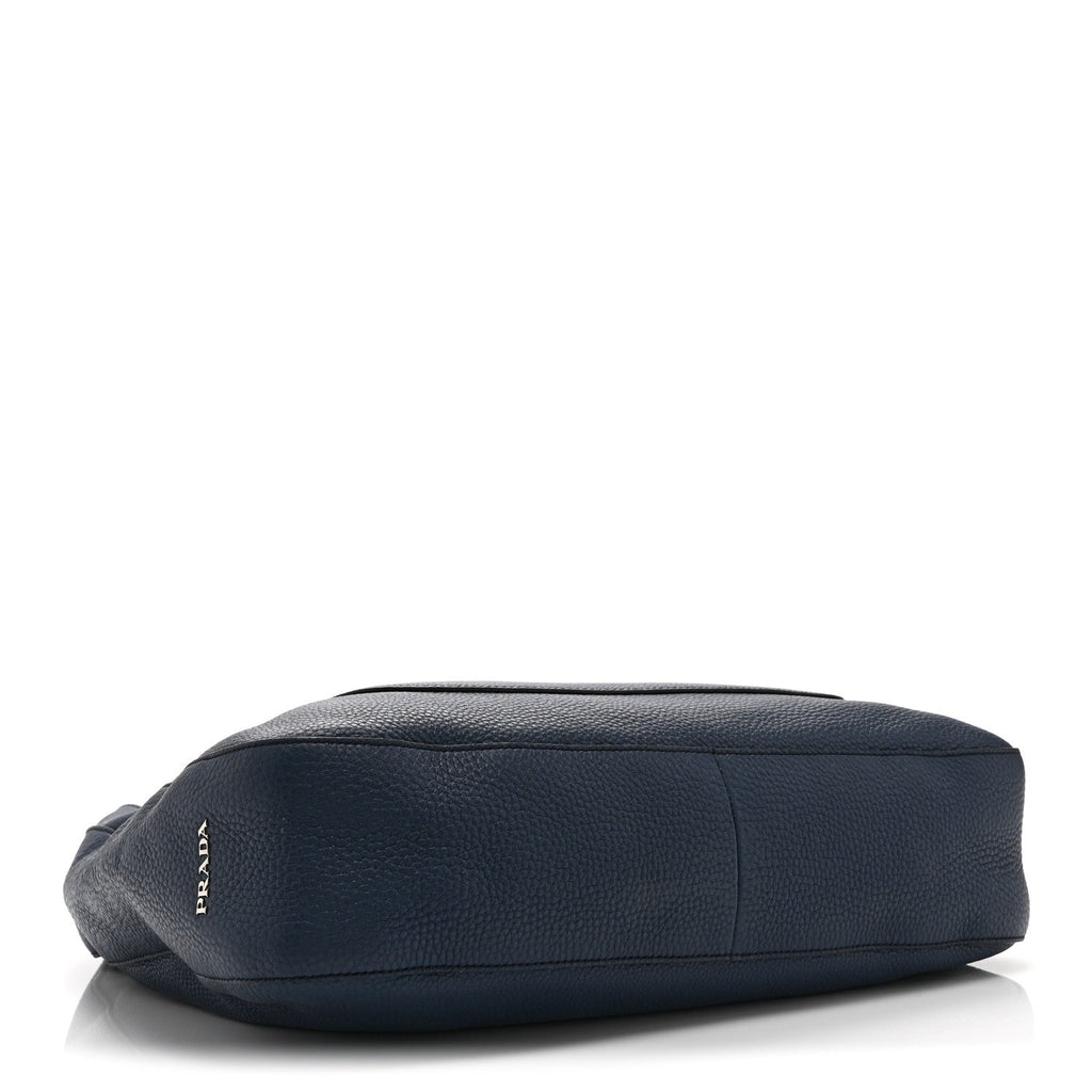 Prada Vitello Daino Pocket Hobo Bag Blue